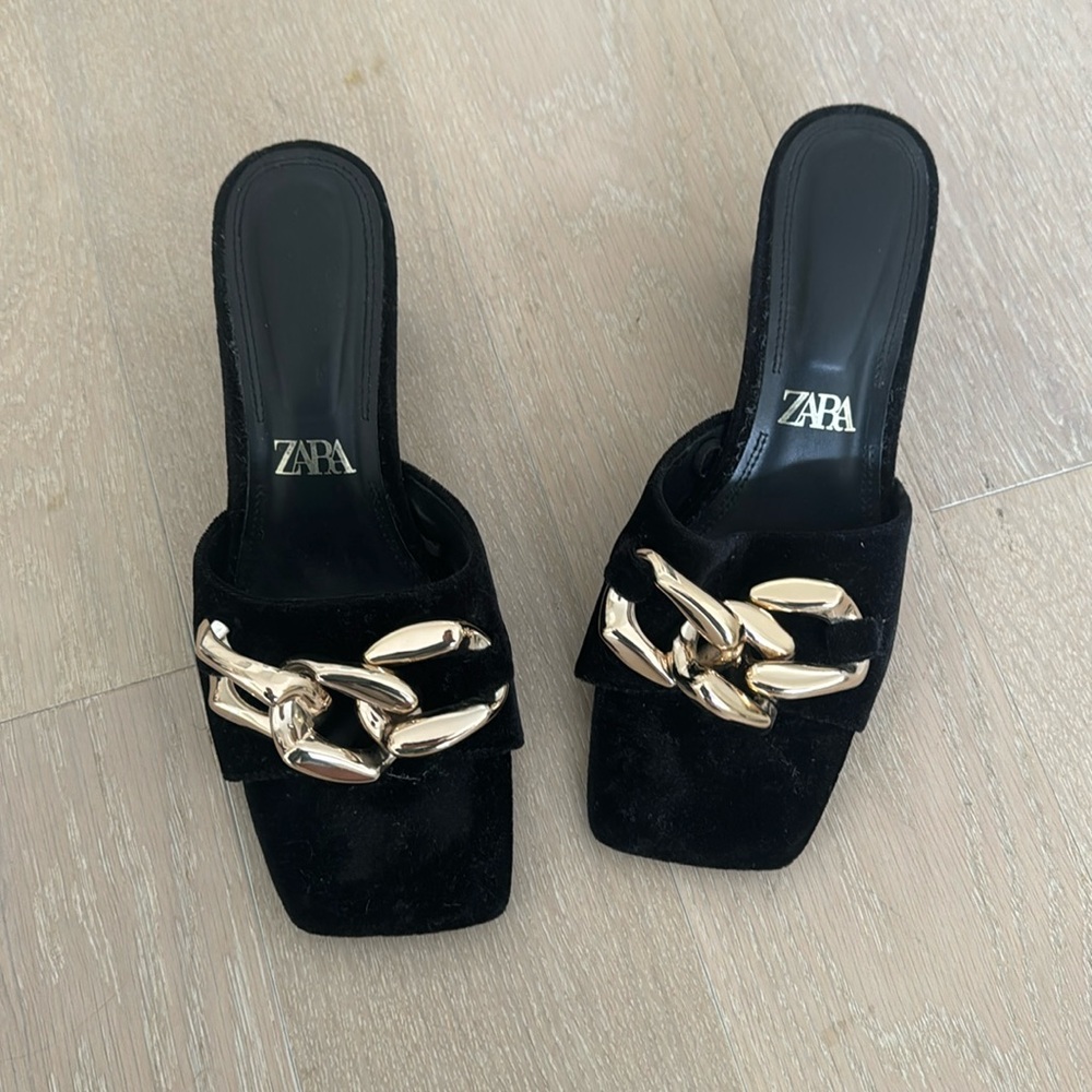 Zara Velvet Sandals